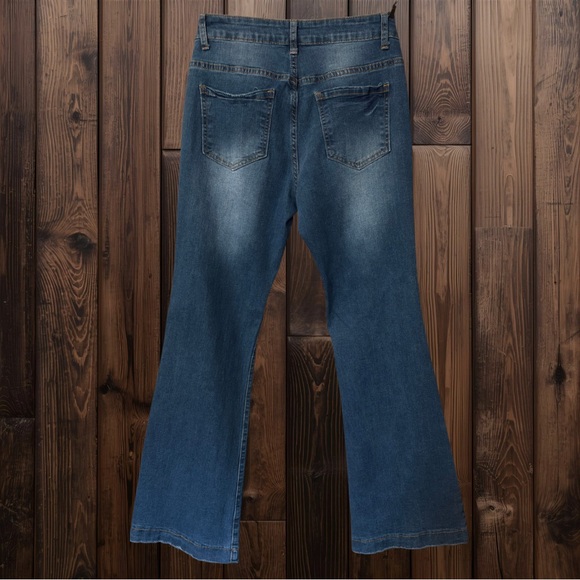 Source Unknown Dark Blue Boot Cut Jeans - Picture 2 of 7